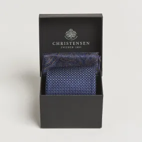 Amanda Christensen Box Set Silk 8 cm Tie And Pocket Square Navy