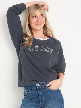 OLD NAVY POLERÓN LOGO NEW CREW - AQUA MUJER