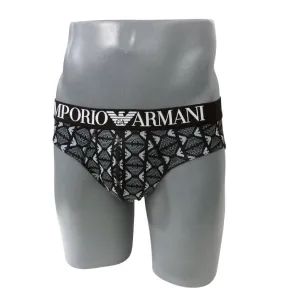 Slip Emporio Armani de microfibra en negro con logos